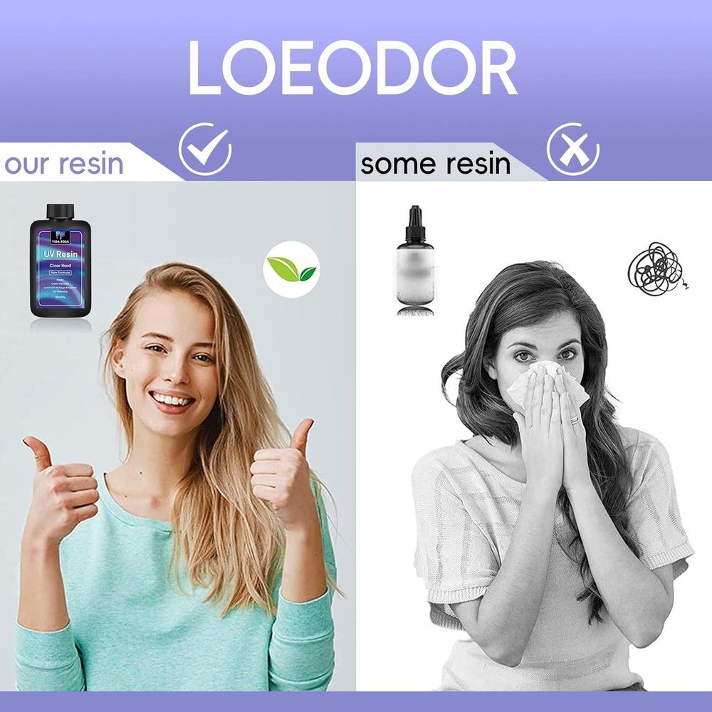 100g UV Resin Crystal Clear Fast Curing Non-Yellowing Low Odor Jewelry Crafts