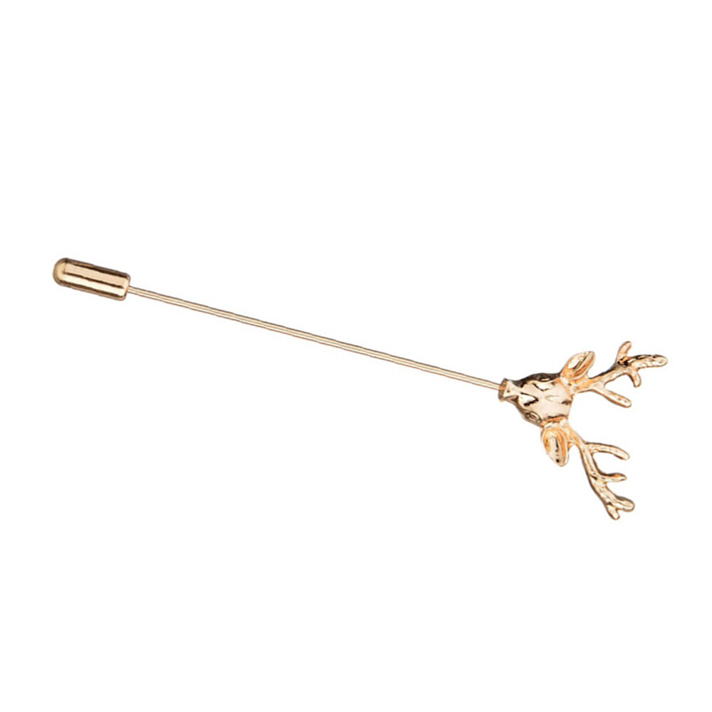 Metal Lapel Pin Deer Brooch Boutonniere Stick Antlers Brooch Jewelry Brooches
