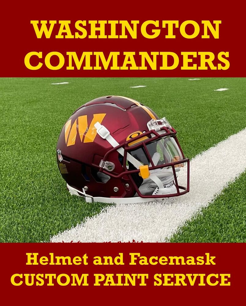 Washington Commanders Football Helmet & Facemask SEND IN Painting Service