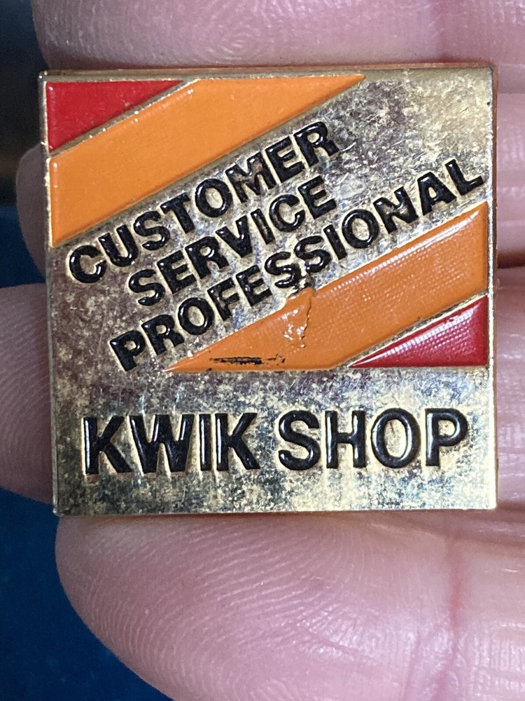 Customer service professional Kwik shop Lapel Pin EUC K539-image