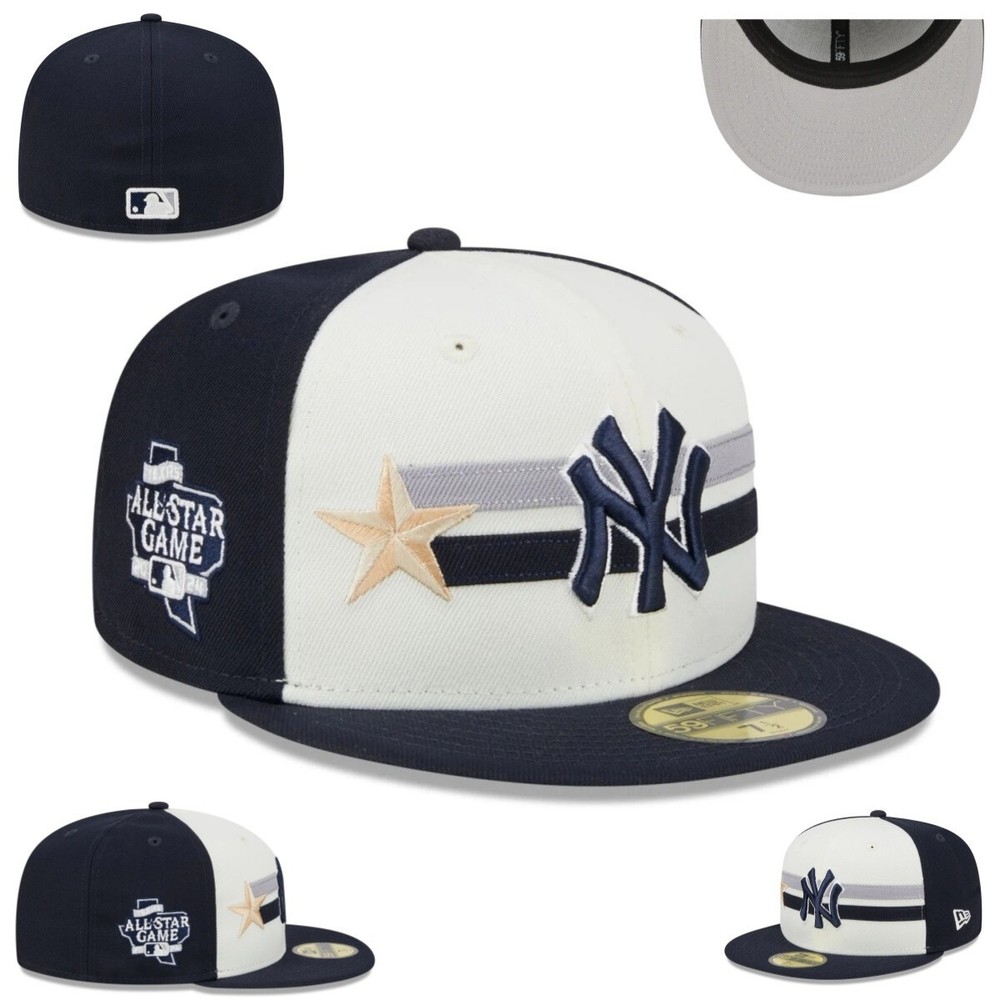 New York Yankees New Era Cream Navy 2024 MLB All-Star Game Workout 59FIFTY Hat