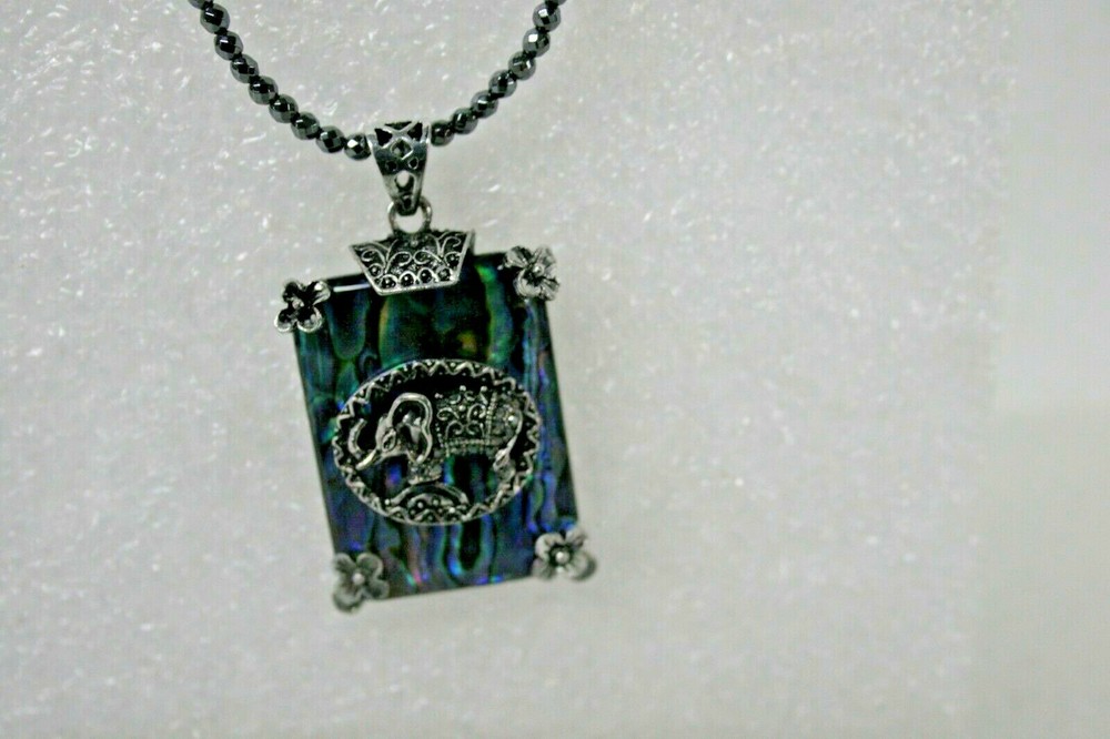 JTV Women's PENDANT ELEPHANT MOUNTED ON DIACHROIC GLASS