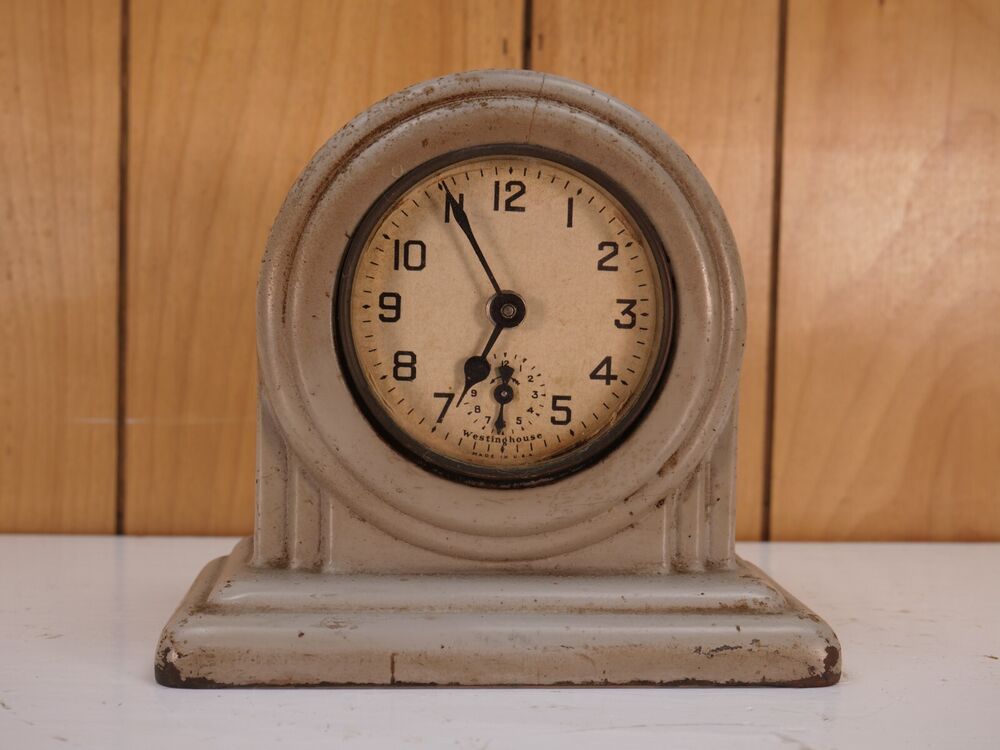 Westinghouse 559A1, 1940s Art Deco Cast Iron Toledo Ohio USA Clock PARTS ONLY