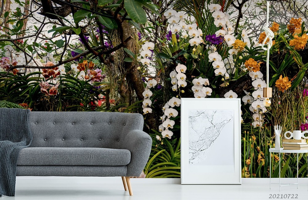 3D Spring Green Trees Floral Wall Murals Wallpaper Murals Wall Sticker