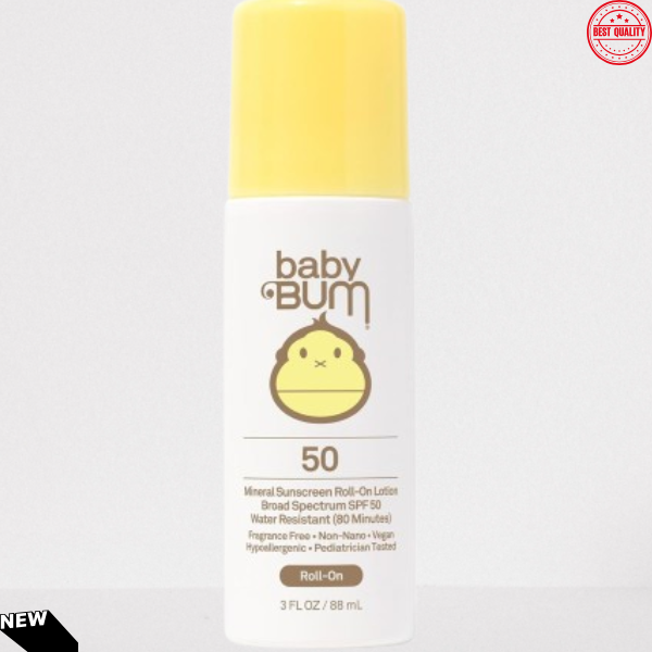 Sun Bum Baby Bum Mineral SPF 50 Roll-On Sunscreen Vegan Hawaii 104 Act Approved