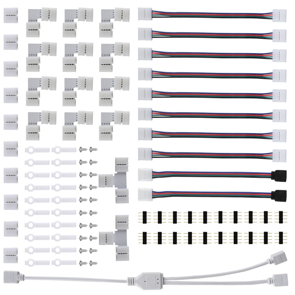75* 4Pin RGB 5050 LED Connectors LED Strip Light Connector Accessories Set