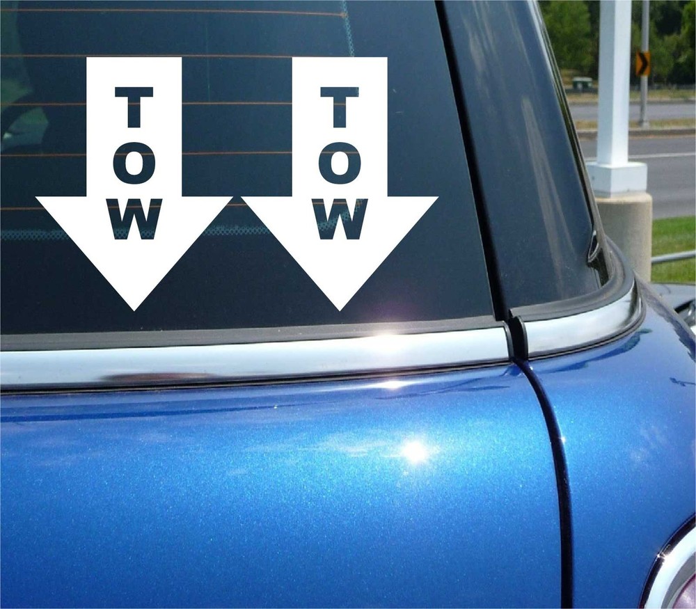 PAIR TOW HOOK JDM DRAG RACE RACING DRIFT GRAPHIC DECAL STICKER ART CAR DECOR