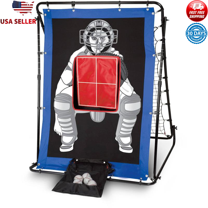 2-in-1 Baseball Rebounder Pitching Target Training Equipment Youth Sports New