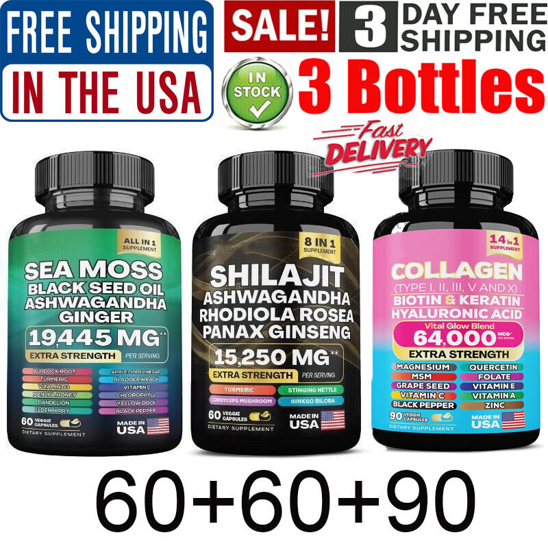 Dynamic Vitality Bundle Sea Moss Multivitamin & Shilajit Power Combo US Stock
