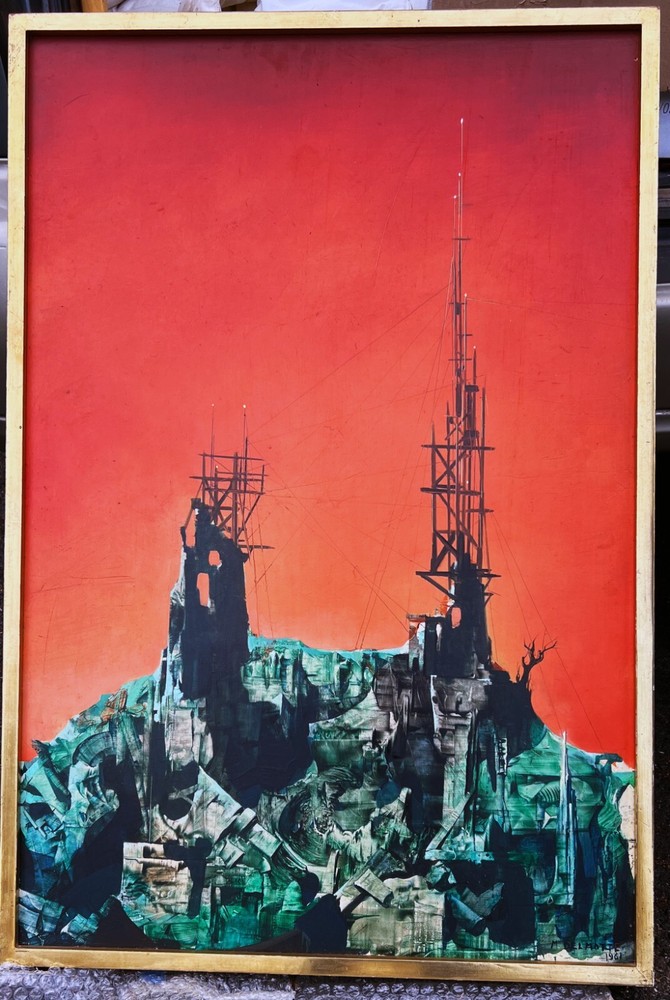 M Delmotte Original Oil Painting Circa 1961-Price Just Reduced