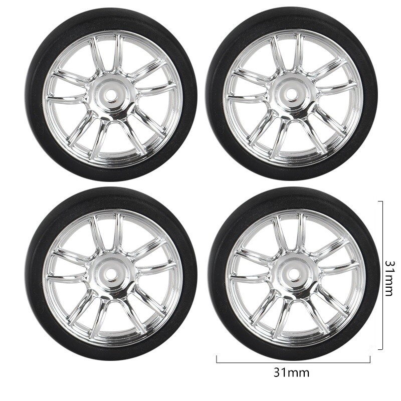 4Pcs for 1:18 Lambda Tech LD18 RC Car RC Drift Tire Wheel Hard Tyre