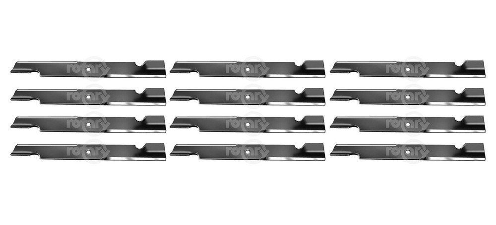 12 Pack Notched High-Lift Lawn Mower Blades Fits Exmark 103-2530 103-2530-S
