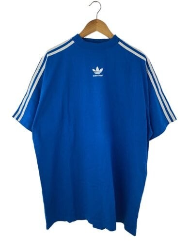 Balenciaga Blue Cotton Solid T-Shirt Style 739101 TNVA6