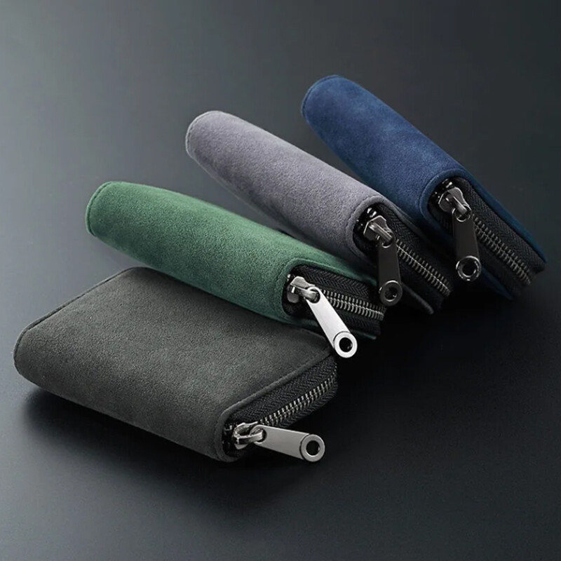 Compact Anti-Demagnetization Zipper Card Holder Wallet for Credit Cards-image
