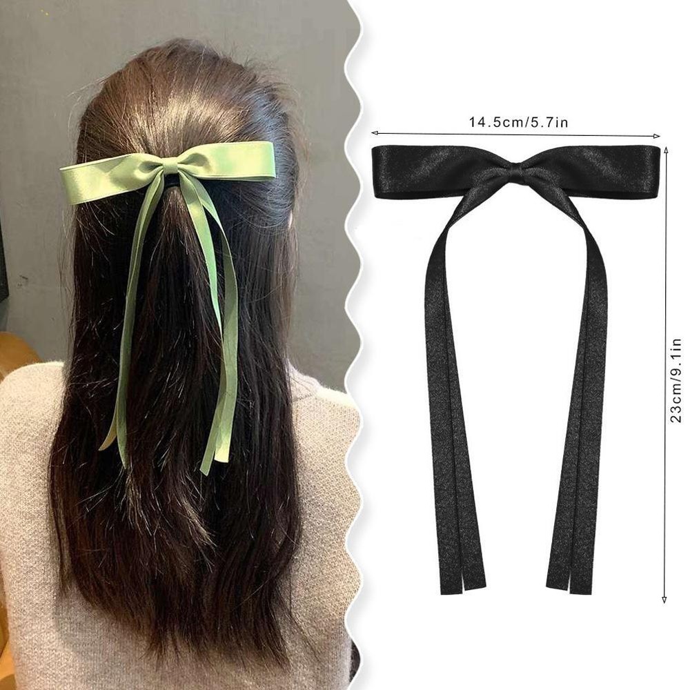 Ribbon Bow Hair Clips For Girls Fashion Korean Sweat υθ Long Barrette' ё∫ S0L6
