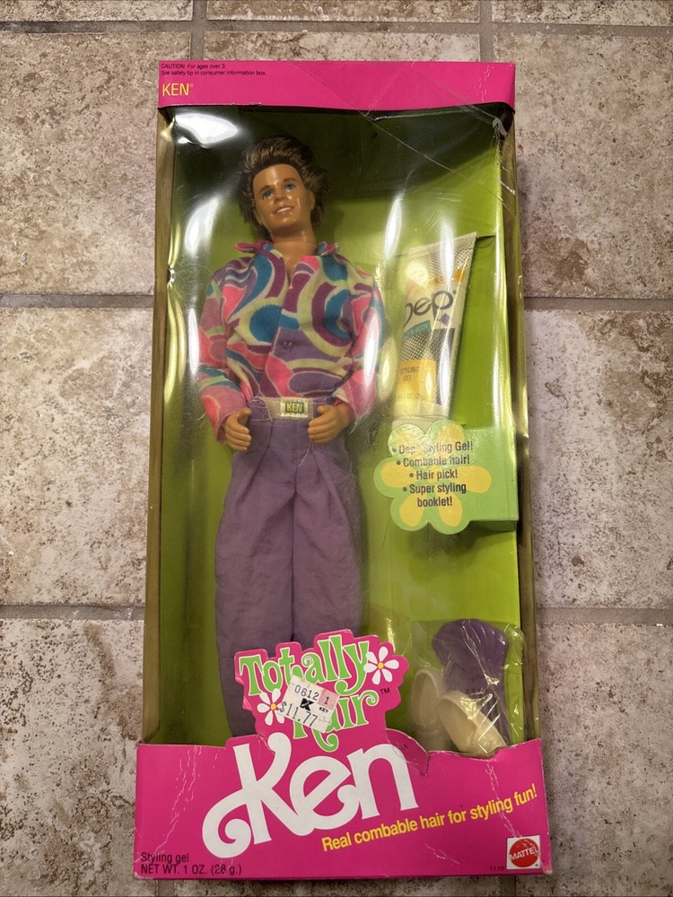 Vintage 1990  Totally Hair Ken, Mattel 1115 Never Opened.