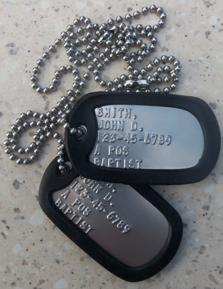 Real Standard Stainless Steel Military DOG TAGS On Neckchain Made Just For U