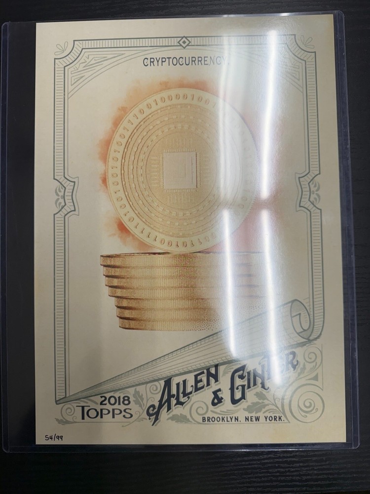 2018 Topps Allen & Ginter BTC Cryptocurrency #83 Poster 54/99🔥-image