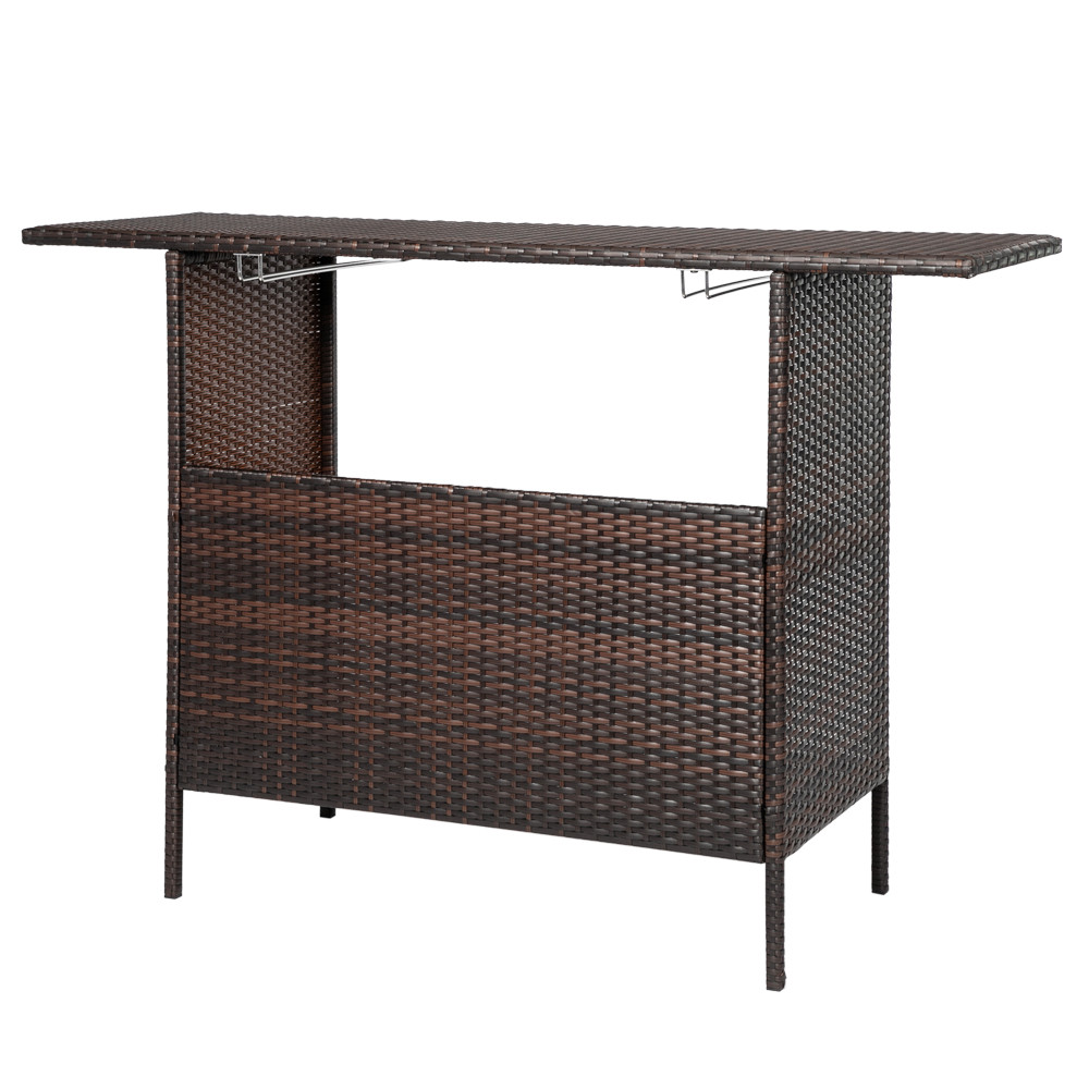 Modern Brown Gradient Bar Table Stylish Design Ideal for Home or Office