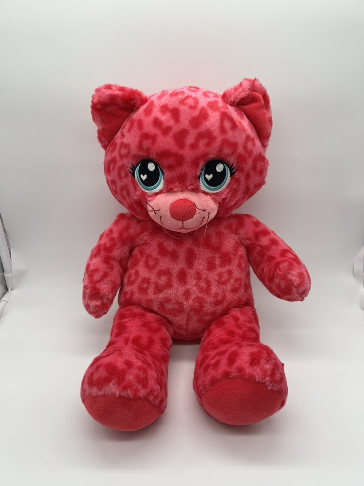 Build a Bear 2016 Hot Pink Leopard Cat w/ Spots 16