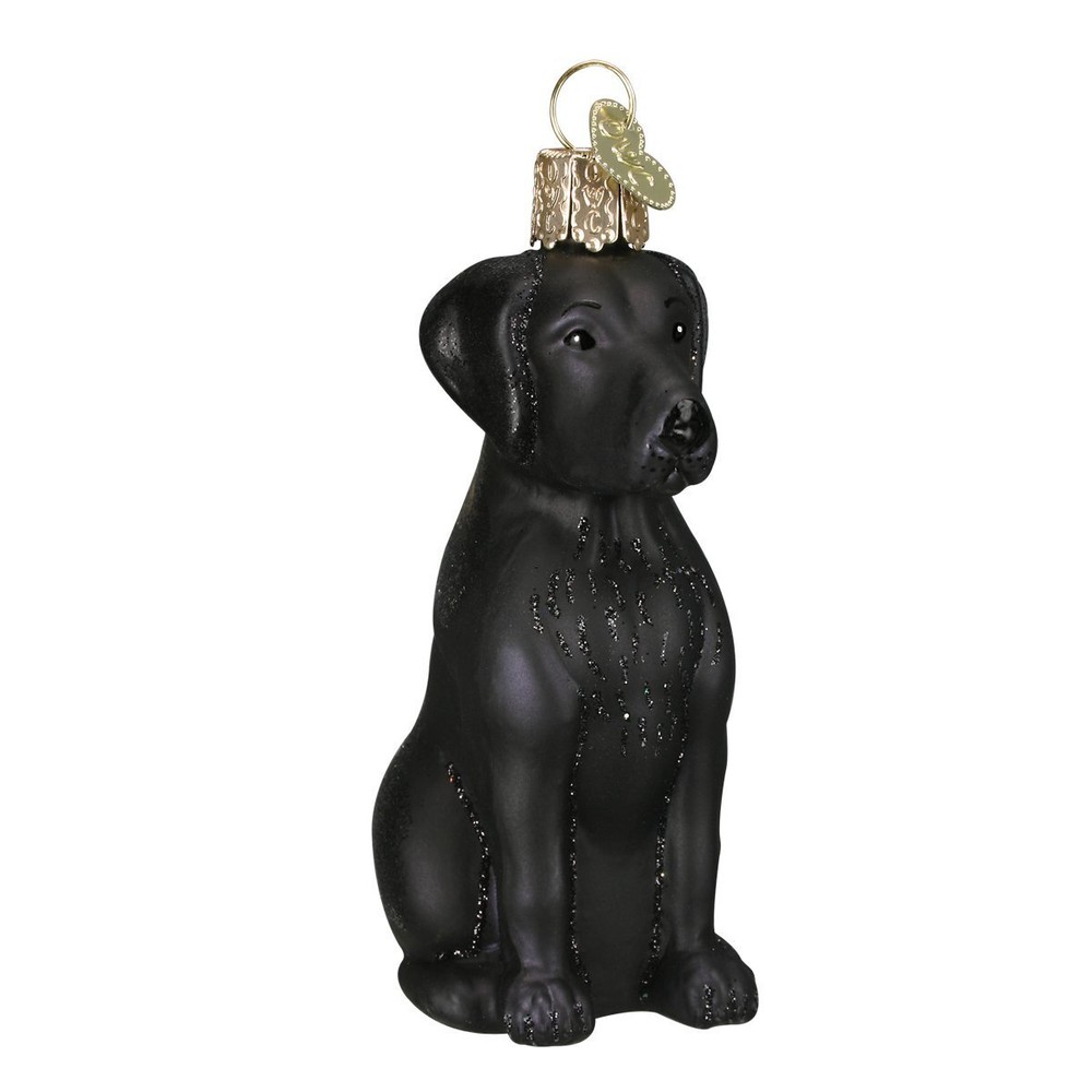 Black Labrador Dog Collection Glass Blown Ornaments for Christmas Tree