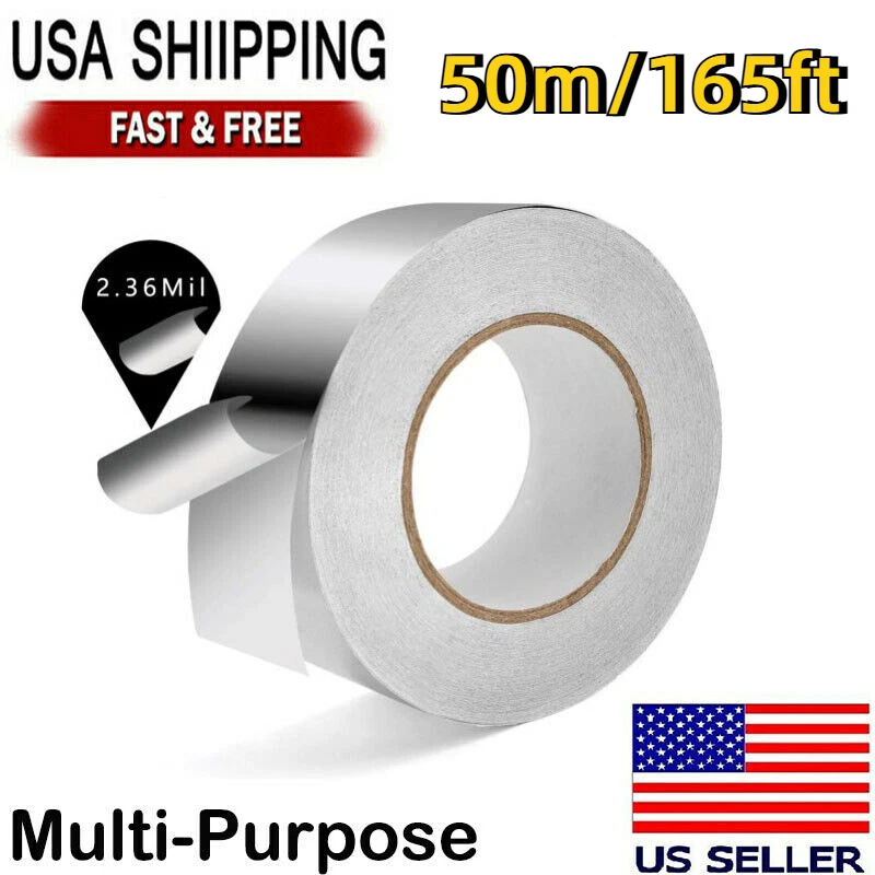 Aluminum Foil Tape 2in x 165FT Heat Resistant Waterproof Insulation Home Repair