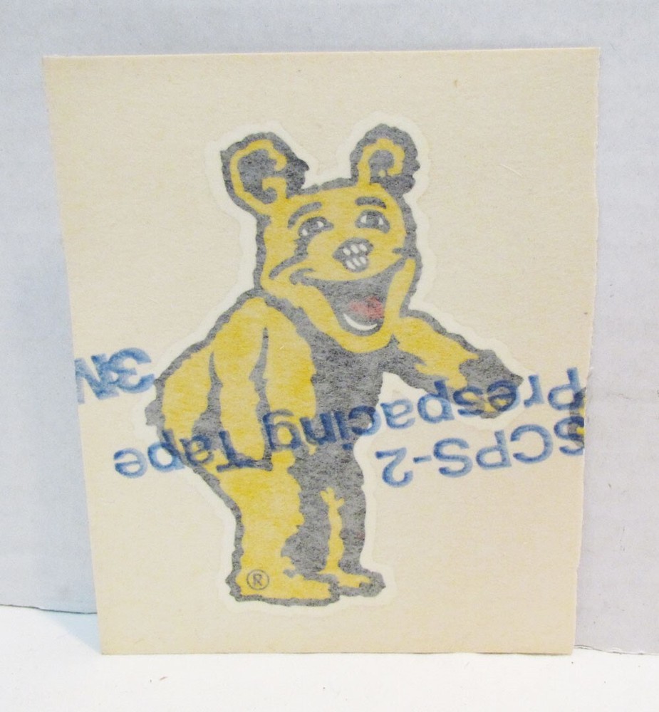 BEAR TIRE AUTOMOTIVE DANCING BEAR MASCOT VINTAGE DECAL SCOTCHCAL MARKING FILM