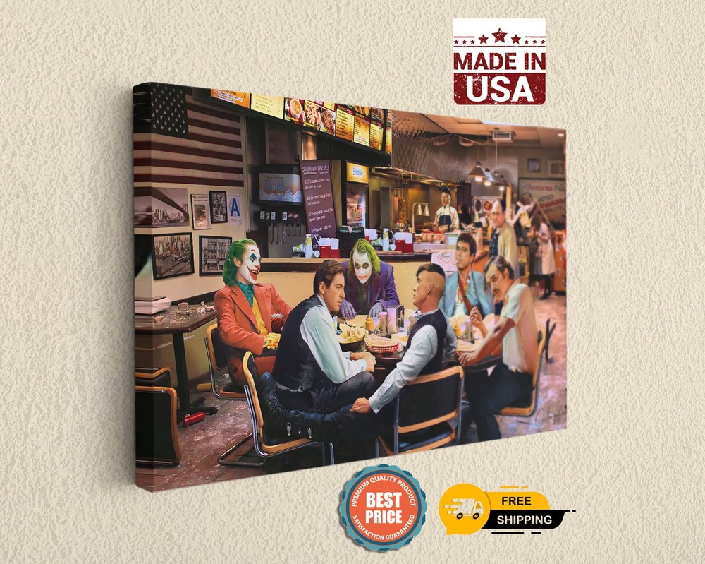 Gyro Store Gangs Canvas Art Cult Movie Mafia Poster Wall Decor