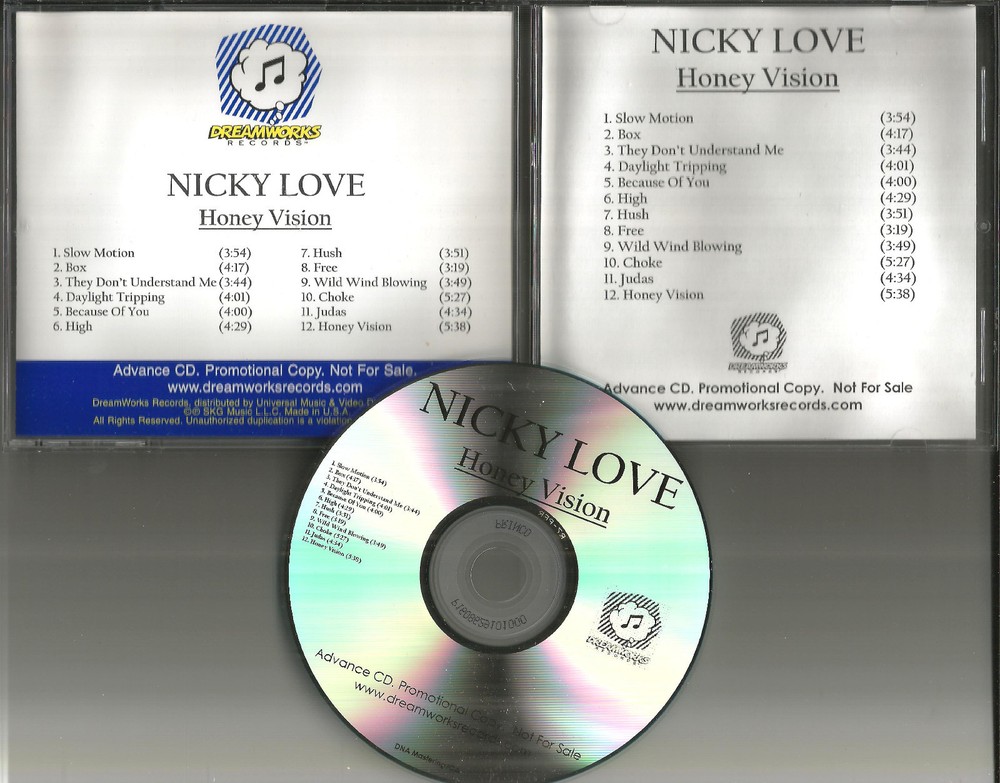NICKY LOVE Hiney Vision w/ UNRELEASED TRK & DIFFERENT SEQUENCE ADVNCE PROMO CD