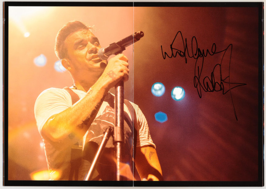 Robbie Williams Autographed Signed Original Concert Program AMCo COA 25253