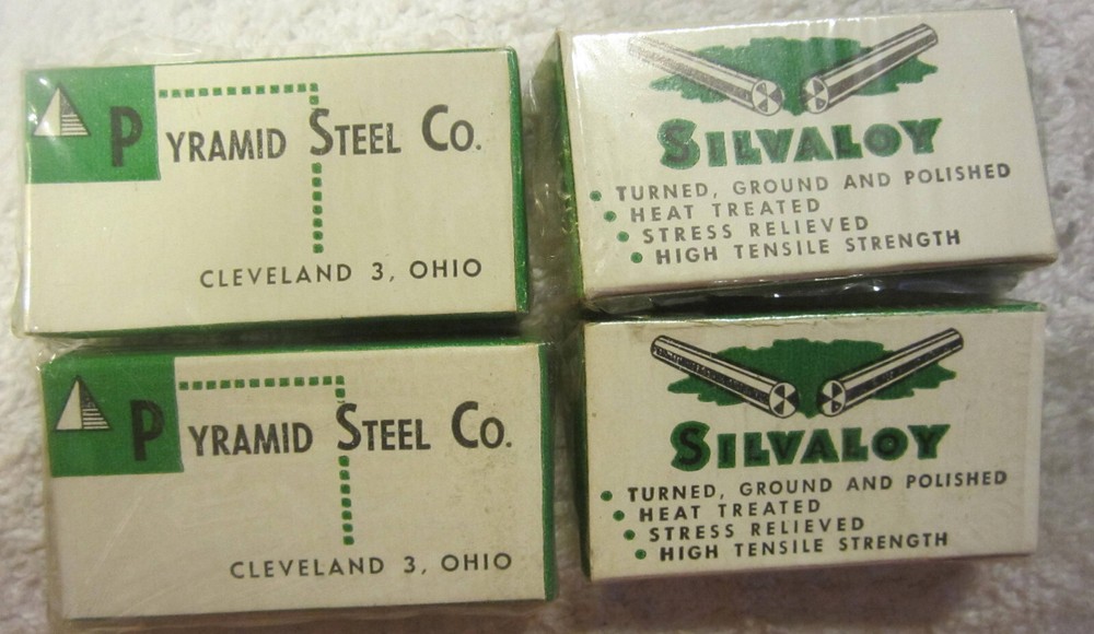 4 new VTG Pyramid Steel Cleveland Ohio double edge razor blades box Silvaloy VTG