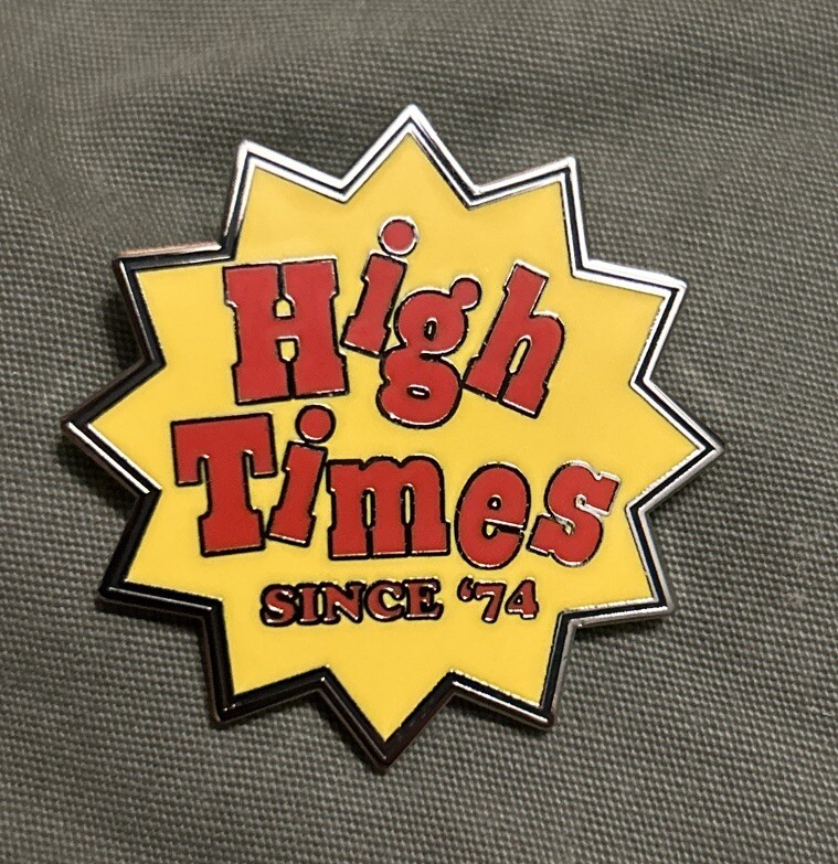 High Times Magazine Pin Since 74 Yellow Red Letters Logo New Lapel Hat Biker 420