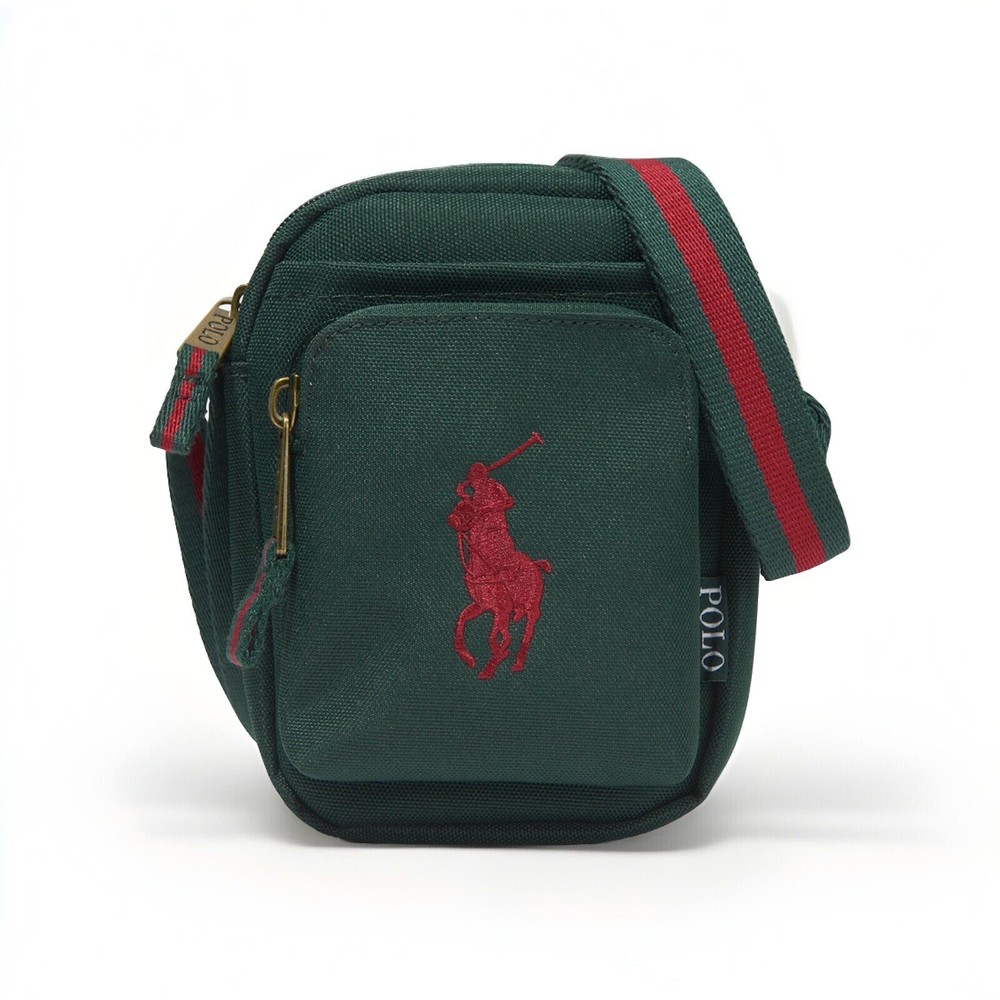 POLO RALPH LAUREN Polo Color Festival Logo Bag in Green NWT