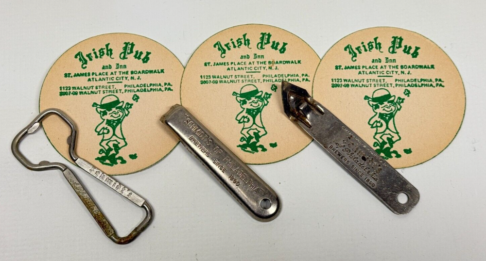 Vintage Schmidts Beer of Philidelphia Bottle Openers & Coasters