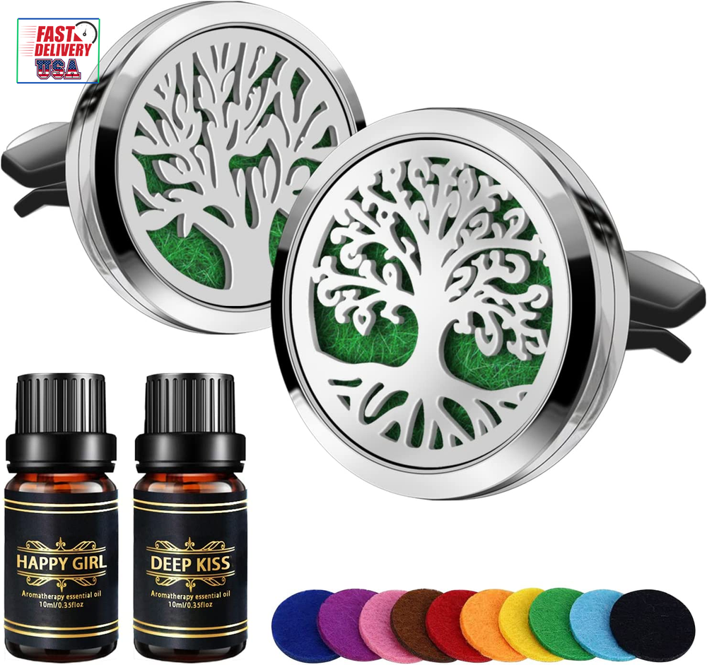 Car Air Freshener Diffuser Vent Clips Essential Oils Scents Aromatherapy Perfume