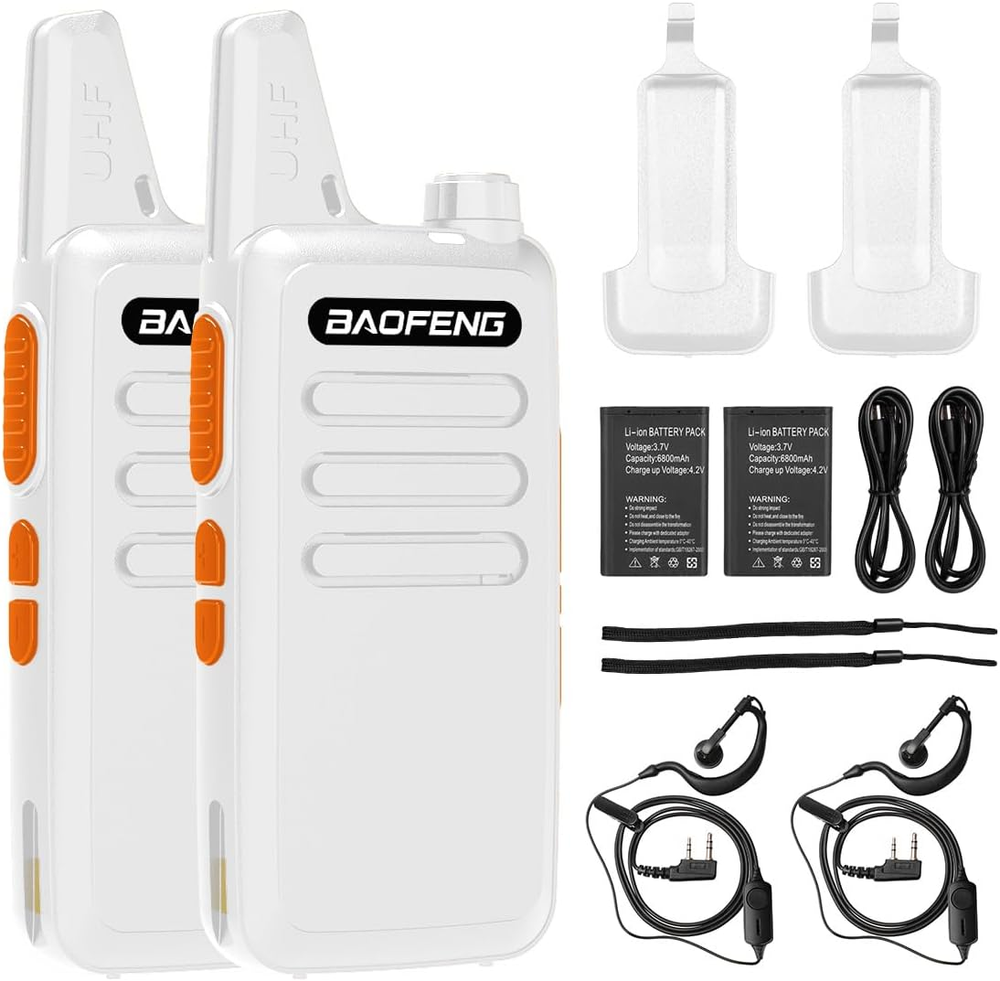 2pc BF-888S Walkie Talkies T20 Long Range Rechargeable 2-Way Radios Handheld