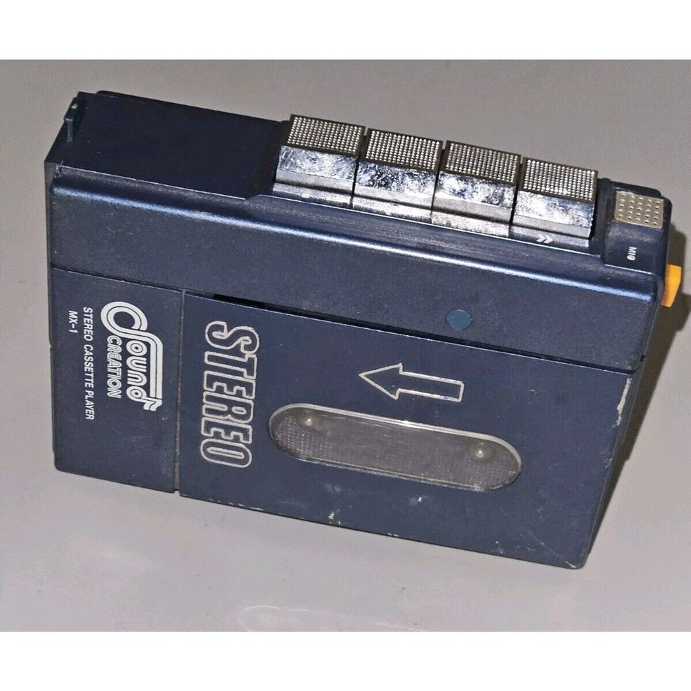 Vtg Sound Creation MX-1 Rare Metal Body Cassette Player Recorder R1