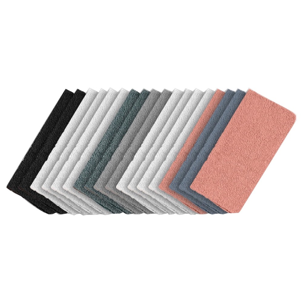 Mainstays 18-Pack Pastel Washcloths Soft Absorbent Bath Towels