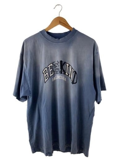 BALENCIAGA/T-shirt/L/Cotton/Blue/764235 TPVD5/BEKIND/Vintage Jersey/2023