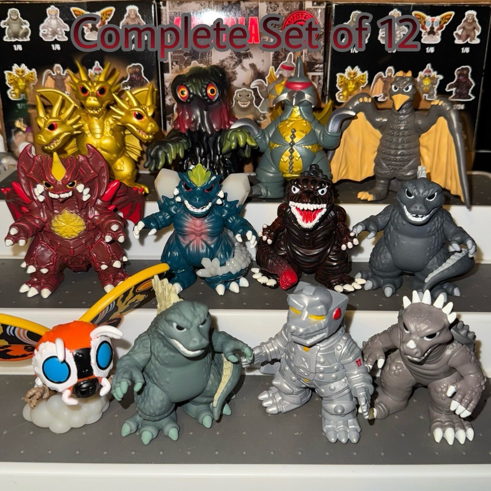 Complete Set of 12 Godzilla Funko Mystery Minis 1/72 Shin Space Destroyah