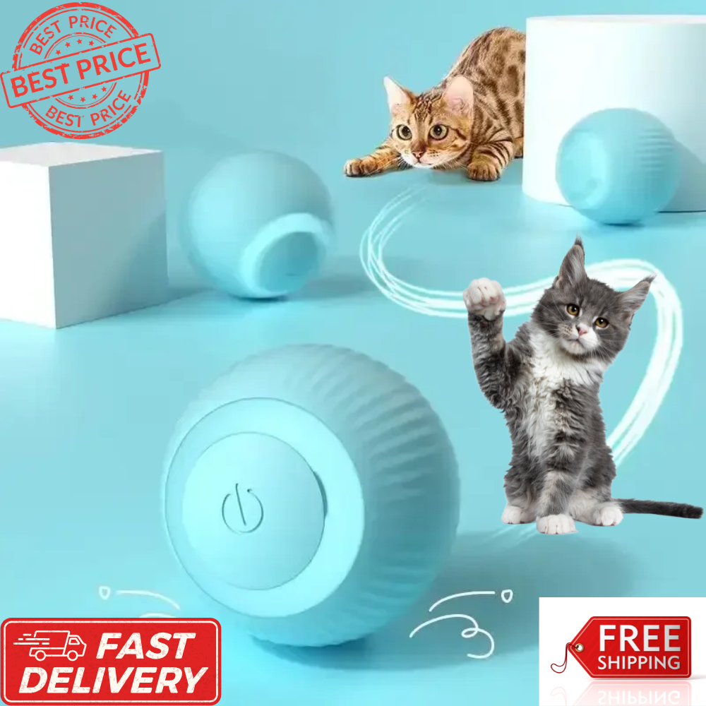 Smart Cat Rolling Ball Toys Rechargeable Cat Toys Ball Motion Ball Self-moving