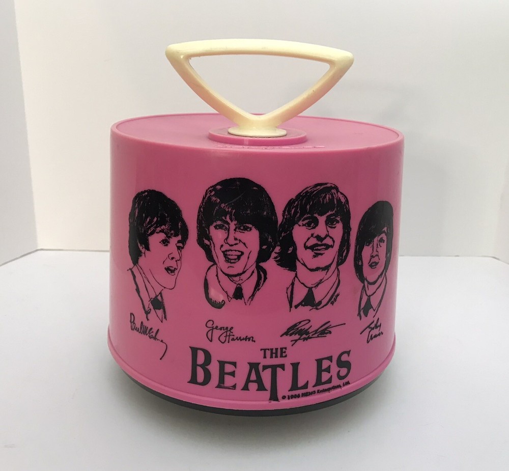 The Beatles 1966 Pink Disc Go Case 45 Record Holder NEMS Enterprises - READ
