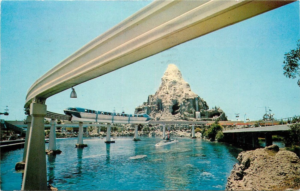 1963 Disneyland Monorail Anaheim California Vintage Postcard 24-11710