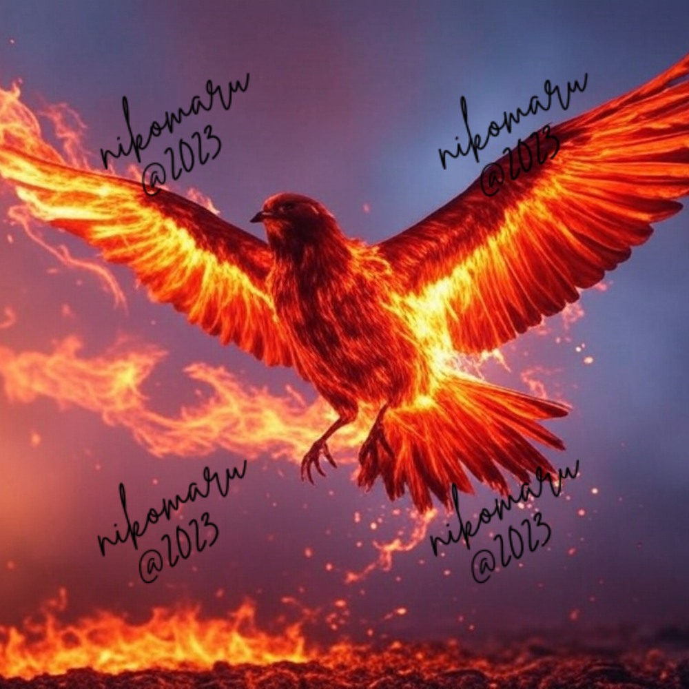 Flame Bird Digital Art Desktop Wallpaper Background Image-image