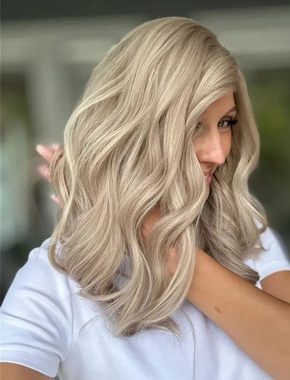 100% Human Hair Highlight Blonde Wig 13x4 Lace Wigs for Women Party