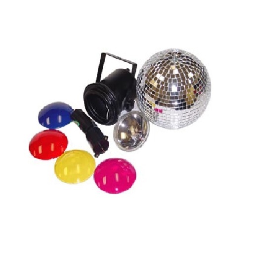 VISUAL EFFECTS MBK1 Mirror Ball Party Kit Battery Powered-image