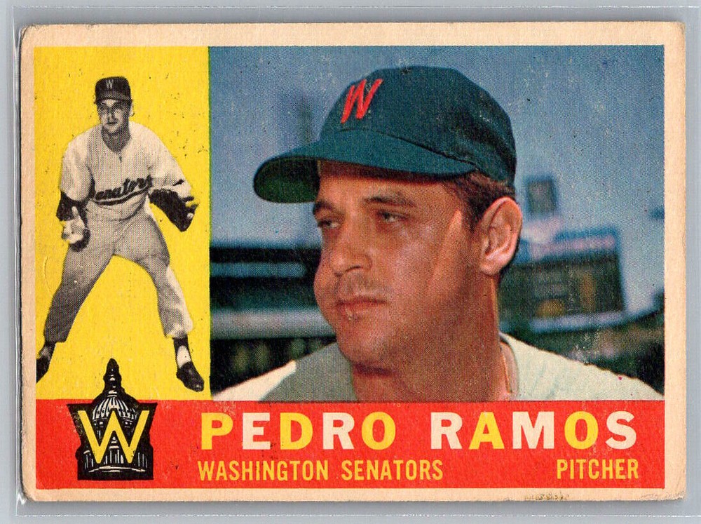 1960 Topps #175 Pedro Ramos Washington Senators Low Grade Baseball Card