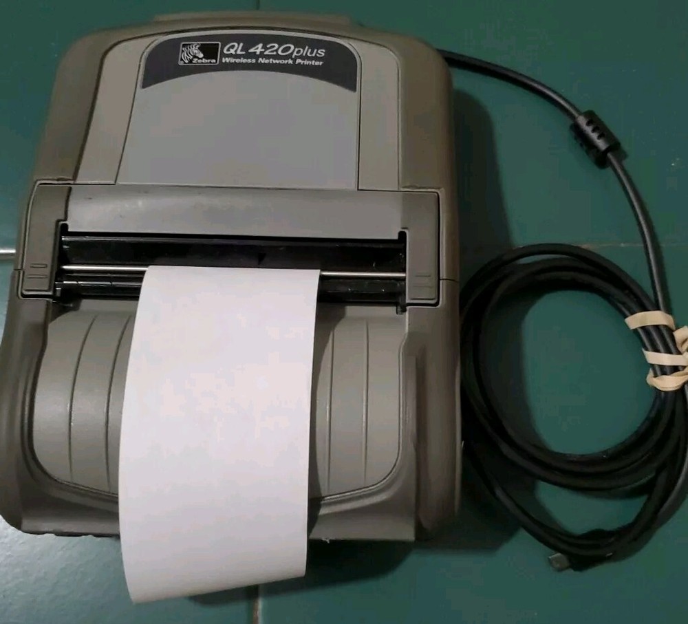 Zebra QL420 Plus Wireless Thermal Label Printer with Battery and Charger