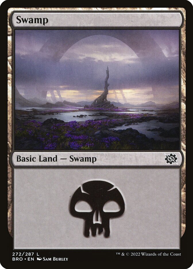 MTG Brothers War Swamp 272 Full Art Near Mint Condition
