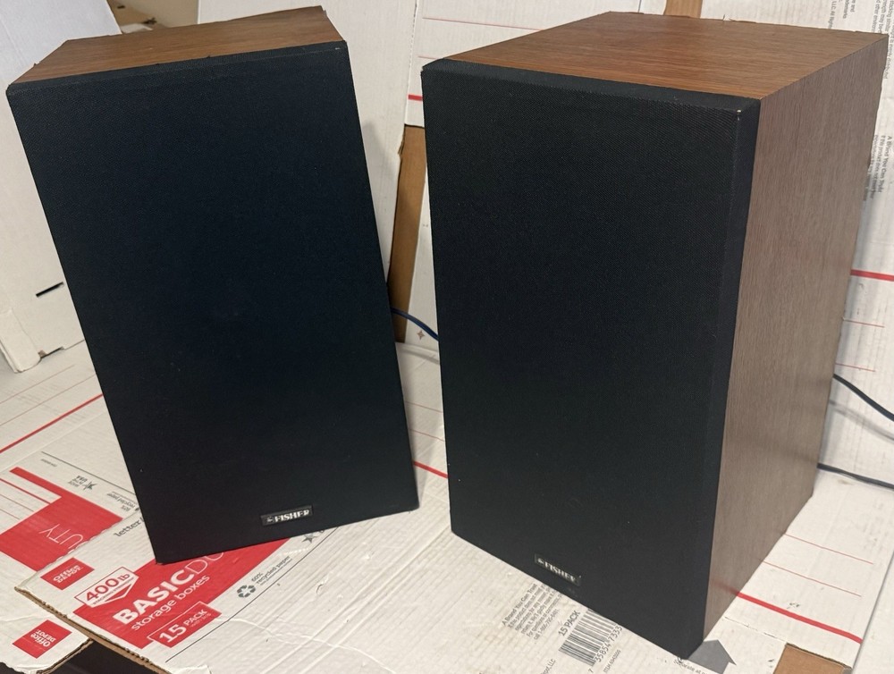 Vintage Fisher HiFi 3-Way Bookshelf Speakers for Home Theater Stereo 1980s